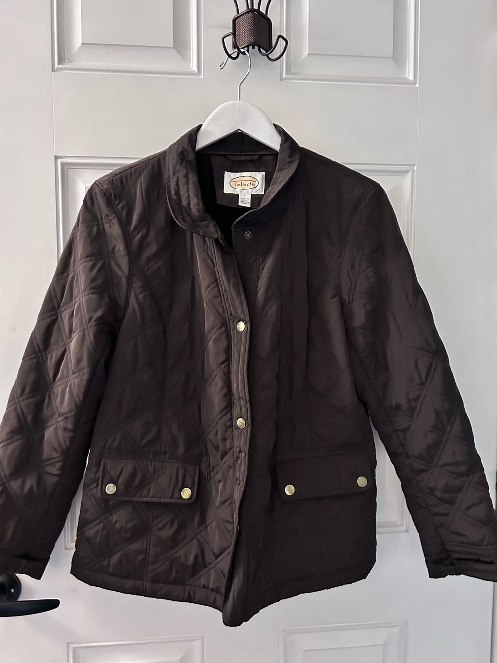 Talbots Quilted Puffer Jacket in Dark Brown